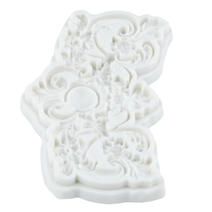 Baroque Scroll Lace Silicone Mold Flower Lace Polymer Clay Molds - color: Style O