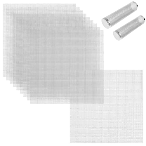 BENECREAT 10 Pcs Aluminum Wire Mesh, Aluminum Screen, 12x11.8Inch Platinum Square Sculpting Wire Sheets for Clay Modeling, DIY Armature Projects and Metal Crafts