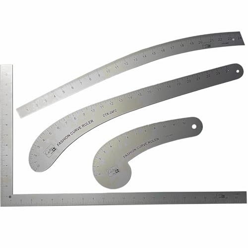 Cutex Fashion Designers Ruler Kit - French Curves, L-Square, Curve Stick