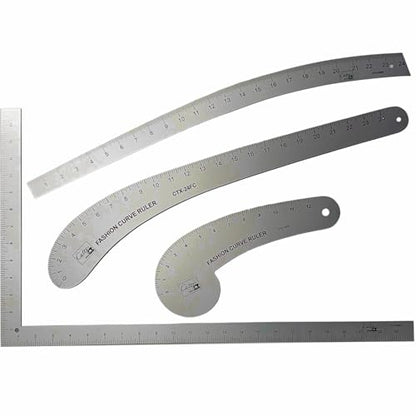 Cutex Fashion Designers Ruler Kit - French Curves, L-Square, Curve Stick