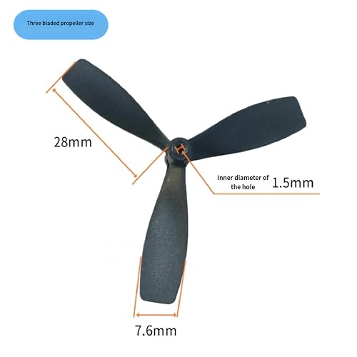 4pcs AB Propeller Blades 45-75mm Mini Drone Propellers, Compatible with Drones, Gliders, and Foam Aircraft (Three-Blade Propeller) - style: Three-blade propeller