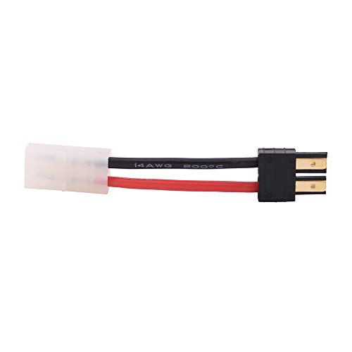 4pcs Compatible with Big Tamiya Female RC Connector Adapter with 14awg 5cm Wire(C88-4)