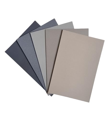 MAIMOUFIN Sanded Pastel Paper Trial Pack of 5 Sheets&12-Pack Grey Tone Square Soft Pastels