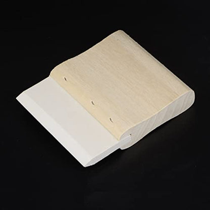 HARFINGTON Screen Printing Squeegee 4 Inch 65 Durometer Rubber Blade Wooden Handle Ink Scraper for Screen Printing Fabric Printmaking - size: 4 Inch