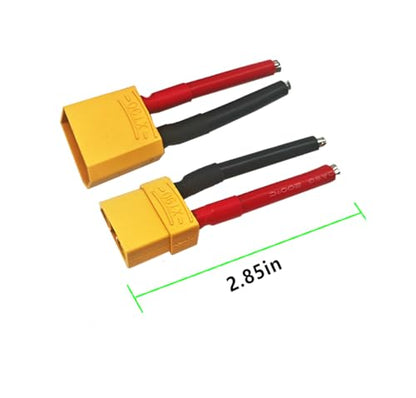 3 Pairs XT90 Pigtail,XT90 Wire XT90 Plug Male and Female Connector - size: 10AWG XT90