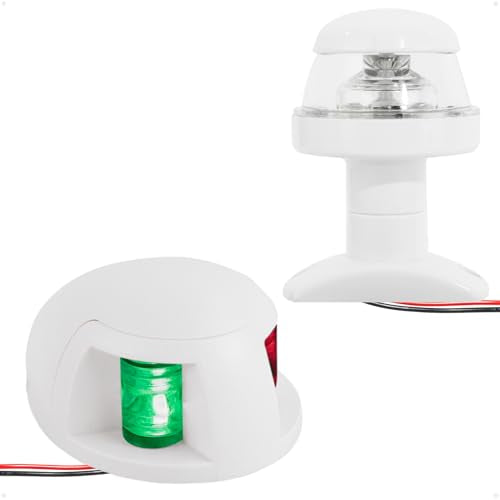 Five Oceans LED Anchor & Bi-Color Boat Navigation Light Kit - style: Anchor & Bi-Color Light - Kit#1 (White)