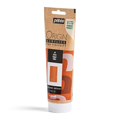 PEBEO Origin Acrylics 120ml Acrylic Paint, Copper - color: Copper