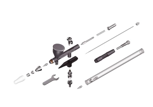 Vallejo - Airbrush Innovator, Profesional Dual-Action Gravity-Feed System with 0.2 & 0.3mm Nozzles and 0.3 fl.oz. Cup Included, Adjustable Needle-Travel Regulation, Ultra-Light Alloy Construction