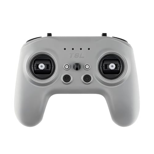 Radiomaster T8L ELRS 2.4GHz Radio Transmitter, 204g Lightweight Screenless Remote Controller with Hall-Effect Gimbals, USB-C Charging & Simulator Compatibility for FPV Drones (Grey) - color: Grey