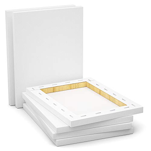 GOTIDEAL Stretched Canvas, 11x14 Inch Set of 7, Primed White - color: White, size: 11"x14"