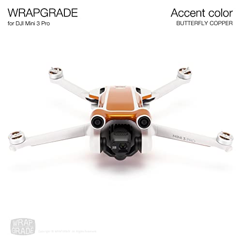 WRAPGRADE Skin Stickers Compatible with DJI Mini 3 Pro | Accent Color (Butterfly Copper) - color: Butterfly Copper