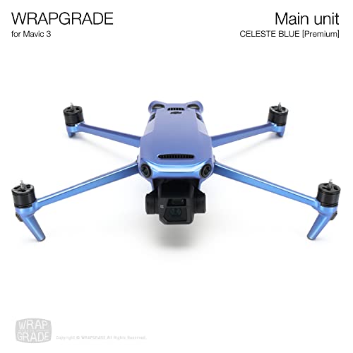 WRAPGRADE Full Skin Stickers for DJI Mavic 3 / Mavic 3 Classic (Celeste Blue) - color: Celeste Blue