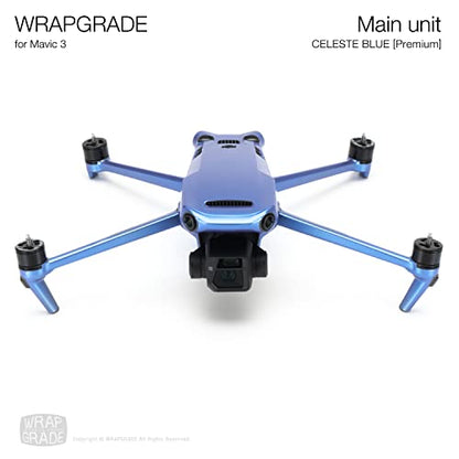 WRAPGRADE Full Skin Stickers for DJI Mavic 3 / Mavic 3 Classic (Celeste Blue) - color: Celeste Blue