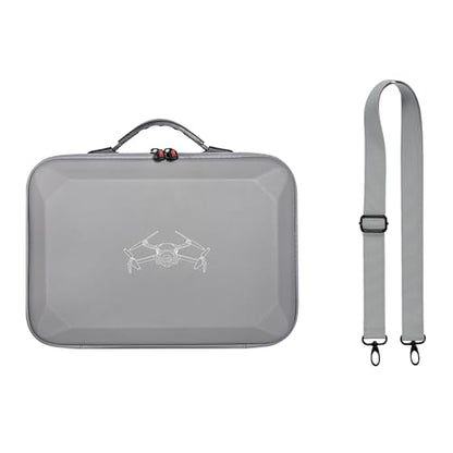 Hard Carrying Case for Dji Mini 4 Pro (with RC2 Controller), Gray Waterproof PU Portable Shoulder Bag and Handbag 2 in 1