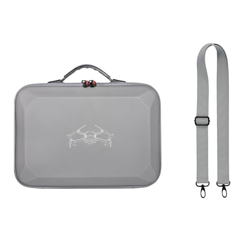 Hard Carrying Case for Dji Mini 4 Pro (with RC2 Controller), Gray Waterproof PU Portable Shoulder Bag and Handbag 2 in 1