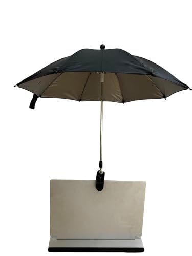 Laptop Sun Shade Umbrella with Clamp, 50cm Anti-Glare Screen Shade Reduces Glare & Reflections
