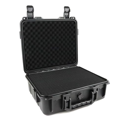 Carrying Hard Case with Pre Grid line Cube Sheet Foam Black,Medium - size: Medium