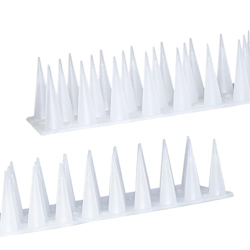 Bird Spikes,Clear,6 Pack Bird deterrents for Outside,Keep Raccoon Squirrel Pigeon Away,Fence Spike for Garden Patio - color: Clear