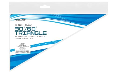 PRO ART 10-Inch 30/60-Degree Triangle, Clear - color: Clear, size: 10-inch, 30/60 Degrees