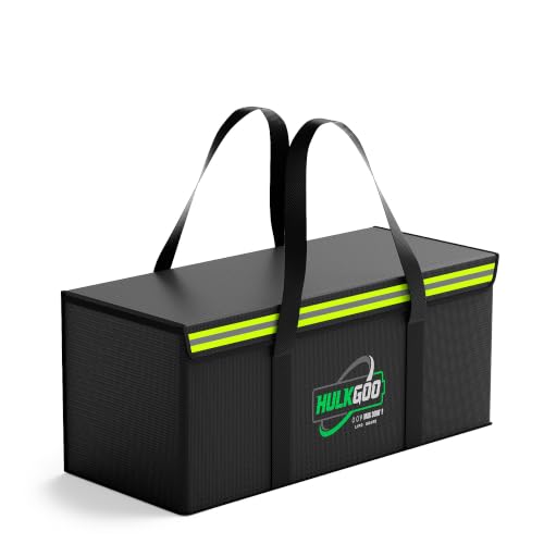 12V 200Ah LiFePO4 Lithium Battery Fireproof Safe Bag Large Capacity Explosion-Proof Container LiPO Guard Protective Case Waterproof Storage Box(22 * 9 * 9.4 inch) - size: 22*9*9.4 inch