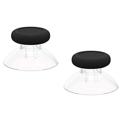 eXtremeRate Replacement Thumbsticks for Xbox Series X & S Controller, Joysticks Repair Kit for Xbox Wireless Controller, Custom Analog Stick Buttons for Xbox One S/X/Elite Controller - Black & Clear - color: Black & Clear