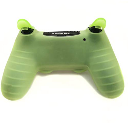 Ps4 Controller Skin Silicone Case Grip Glow in Dark Protective Cover for PS4/slim/Pro Dualshock 4 Controller(Glow Green) - color: Glow Green