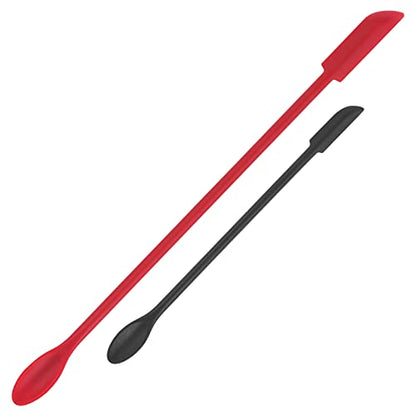 Cuttte 2pcs Mini Makeup Spatula Silicone Skincare Spatula Set for Cosmetic