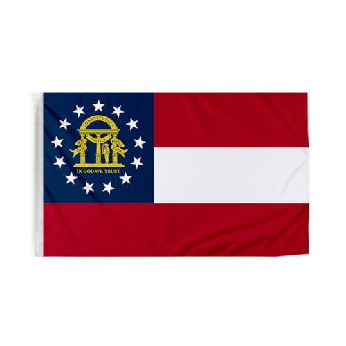 Promopatriot Georgia State Motorcycle Flag 6x9 inch - Double-Layered Printed 3-Ply Durable Knitted Polyester - 0.75 inch Sleeve- Fits on 3/8" Mount Pole - color: Georgia