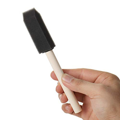 Bates Foam Paint Brushes, 1", 12 Pack - Sponge Brushes for Painting, Staining, and Mod Podge - color: Black, size: 1 inch, 12 Pack