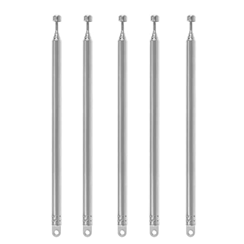 5pcs Telescopic Antenna 7 Sections Telescopic 74cm AM FM Antenna Portable Radio Antenna Replacement for Radio, TV and Other Electric Products - style: 7 Sections
