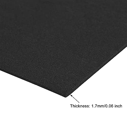 uxcell Black EVA Foam Sheets 11 x 8 Inch 1.7mm Thickness for Crafts DIY Projects, 12 Pcs - color: Black