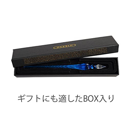 Jacques Herbin - Ref 214/77 - Round Glass Dip Pen - Violet - color: purple berry