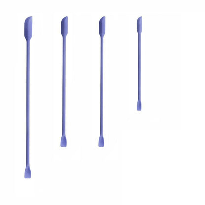 4pcs Mini Silicone Spatula for Mixing Beauty Makeup Narrow Cans - color: 4pcs Purple