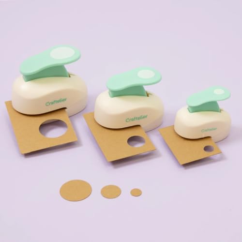 Craftelier - Circle Punches Set of 3, Diameters 3/8”, 5/8”, 1”
