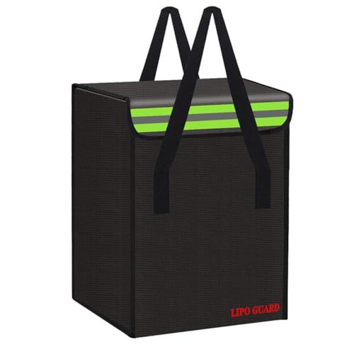 9.8"x7.9"x15.8" Lipo Safe Bag Fireproof Bag for Lipo Battery Pack Storage Charging Transport,Home Office Travel Fireproof Safe Storage for Cash Valuables Jewelry Passport Power bank Lipo Battery - size: 250*200*400mm