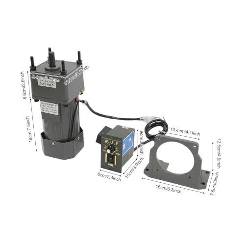 0-135RPM 250W 10K Electric Gear Reduction Motor with Controller & Bracket - color: 250W 10K, with Bracket