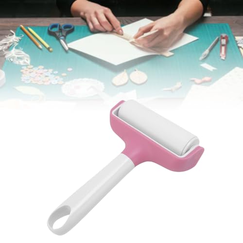 Pssopp Brayer Roller Printmaking Brayers Rubber Roller Brayer Rollers Hard Rubber,Rubber Roller Brayer for Printmaking Ink Wallpapers Stamping Gluing (Pink) - color: Pink