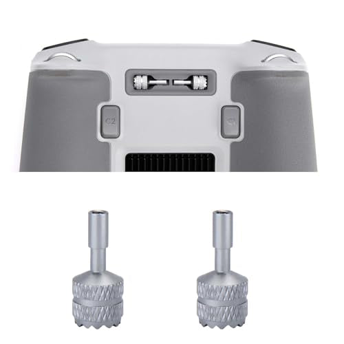 1 Pair Controller Stick Replacement for DJI RC/RC 2，Remote Controller Aluminium Thumb Sticks for DJI Mini 3 Pro/Mini 4 Pro/Air 3 Flip Fly More Combo Drone Accessories(Silver Grey)