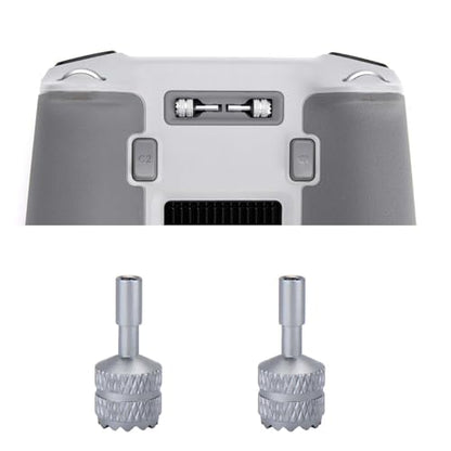 1 Pair Controller Stick Replacement for DJI RC/RC 2，Remote Controller Aluminium Thumb Sticks for DJI Mini 3 Pro/Mini 4 Pro/Air 3 Flip Fly More Combo Drone Accessories(Silver Grey)