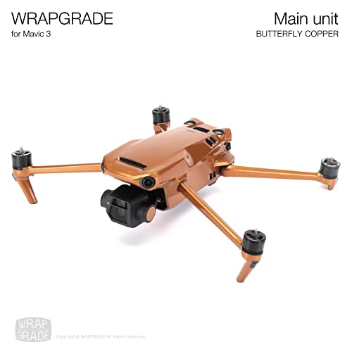 WRAPGRADE Skin Compatible with DJI Mavic 3 Pro (Butterfly Copper) - color: Butterfly Copper / Pro