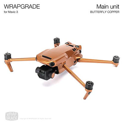 WRAPGRADE Skin Compatible with DJI Mavic 3 Pro (Butterfly Copper) - color: Butterfly Copper / Pro