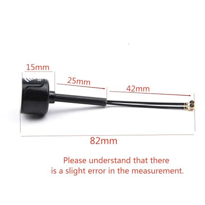YoungRC FPV 5.8G LHCP Antenna High Gain 3Dbi FPV Mini Antenna, Black - color: Black