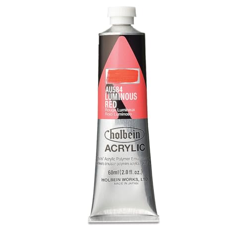 Holbein - Artist Heavy Body Acrylic - 60ml Tube - Luminous Red