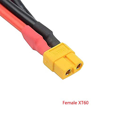 3pcs XT60 Plug Parallel Battery Connector Cable 2-Males to 1-Female Adapter Splitter Y-Harness for DJI Phantom RC Mode Helicopter Quadcopter