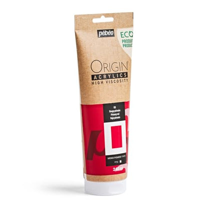 PEBEO Origin 240ml (8.11 oz) Acrylic Paint, Primary Red - color: Primary Red