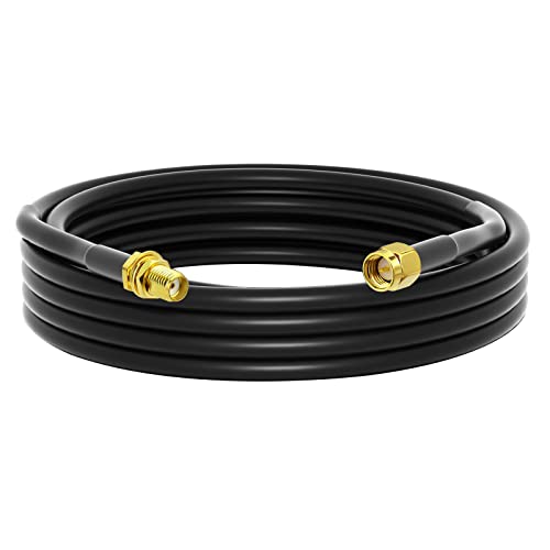 onelinkmore RG58 SMA Male to Female Cable 15Ft, 50 Ohm Low Loss - size: 15FT