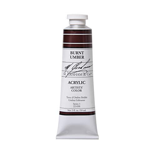 M. Graham 2-Ounce Tube Acrylic Paint, Burnt Umber - color: Burnt Umber, size: 2 Fl Oz (Pack of 1)