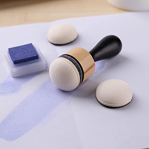 Mini Ink Blending Brushes Tools 2 Handle with 60 Refills Replacement Round Foams and 20 Plastic Storage Cases Stackable Jars Set for Scrapbooking Painting Art Supplies Tool Craft Cardmaking Drawing - size: 100Pcs/Set