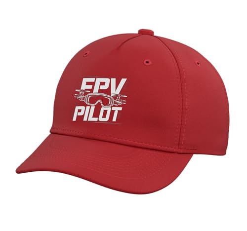 FPV Drone FPV Pilot Racing Freestyle Quad Rotor Adjustable Baseball Hat - color: Red