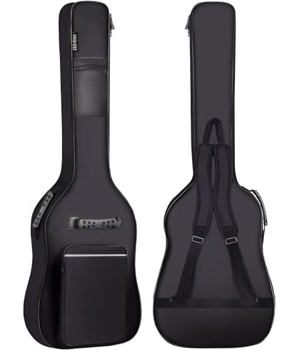 Bass Guitar Case 0.35" Thick Padding,600D Waterproof for Gigs Travel - size: Bass Bag